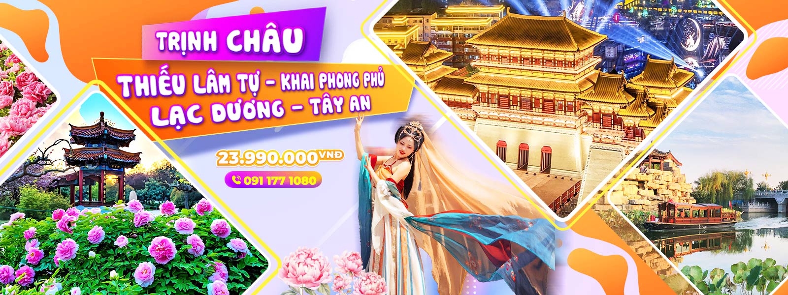 Tour Trịnh Châu - Thiếu Lâm Tự - Khai Phong Phủ- Lạc Dương- Tây An